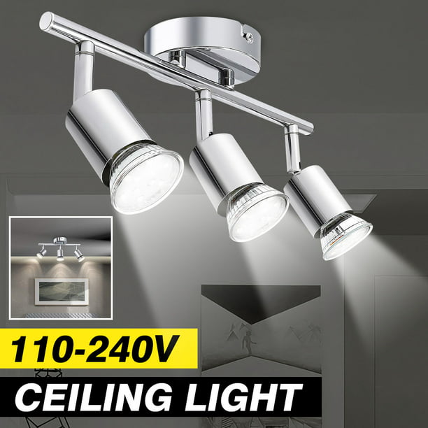 4 Way LED Ceiling Spot Lights Fitting Kitchen Spotlight Lamp GU10 Bulb Downlight